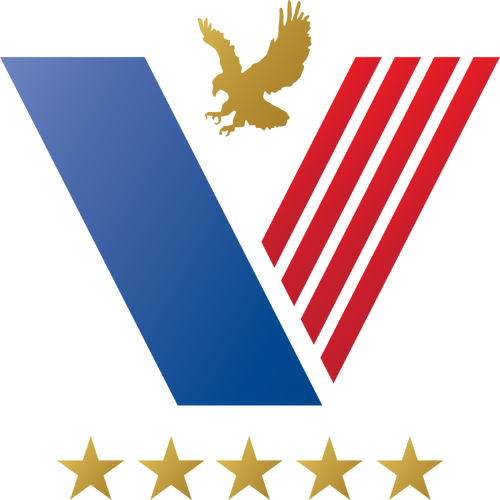 Amerikaanse veteraan logo idee vector illustraties