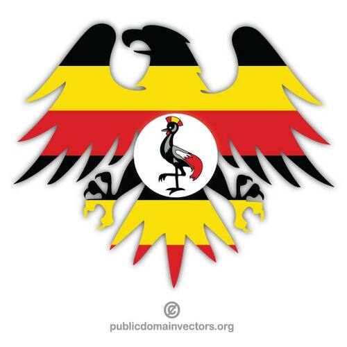 ウガンダの国旗を紋章します。