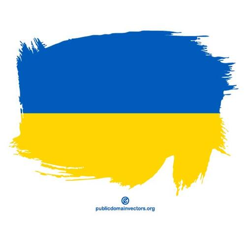 Geschilderde vlag van Oekraïne
