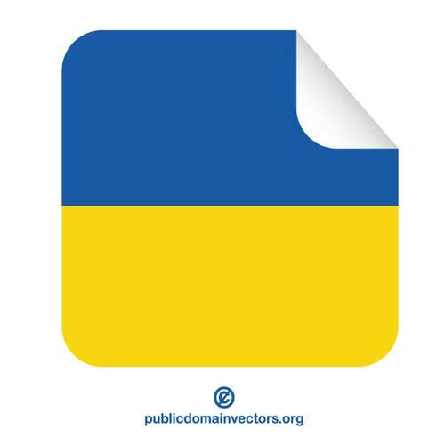 Aufkleber mit Flagge der Ukraine