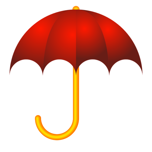 Image vectorielle parapluie rouge
