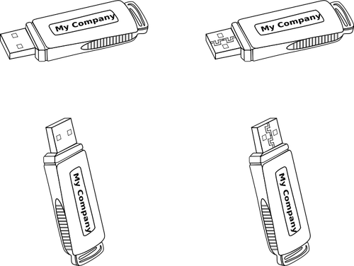 Las unidades flash USB gráficos vectoriales