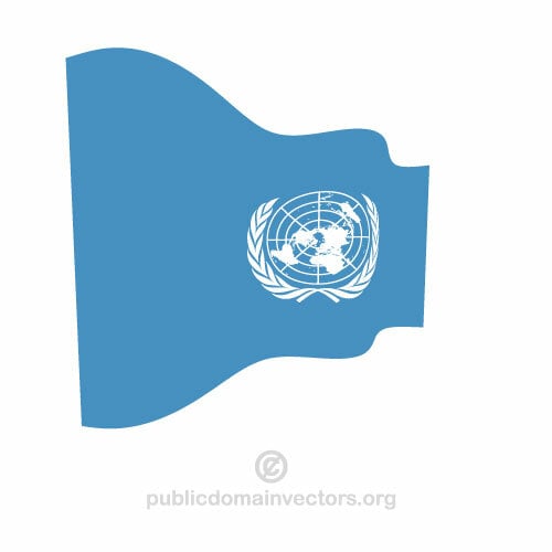 Ondulado bandera de Naciones Unidas