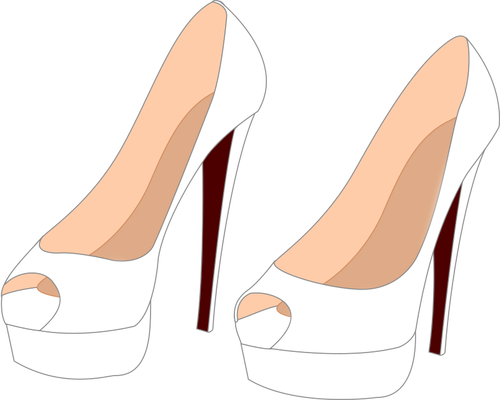 Witte stiletto 