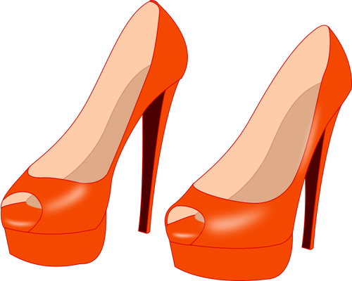 Tacones altos naranja