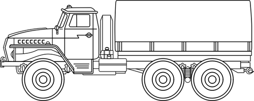 Gráficos de vetor de veículo exército Ural-4320