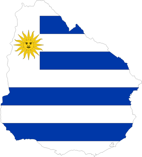 Outline map of Uruguay