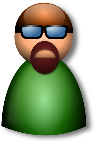 Ilustración de vector de avatar de gafas 3D