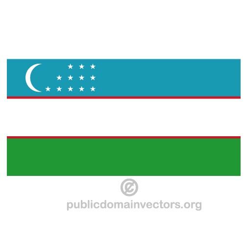 ウズベキスタンのベクトル フラグ