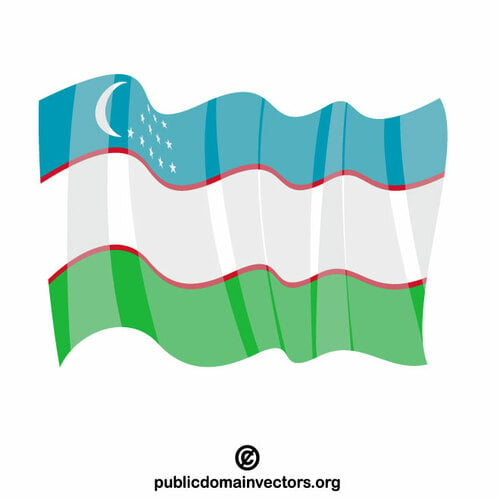 Uzbekistan heiluttaa lippua