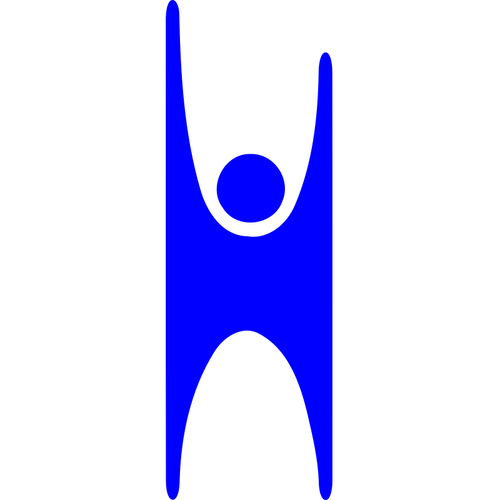 Blue man emblem