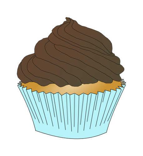 Choklad glasyr cupcake