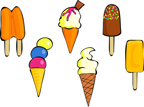 Verschiedene Eissorten