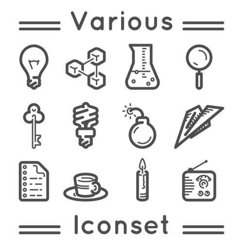 Verschiedene Icon set