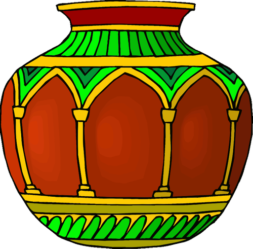 Rød vase
