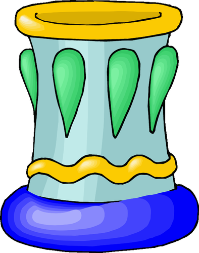 Vase de couleur bleue