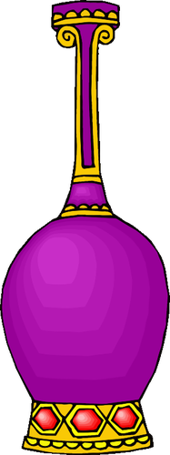 Fialové dekorativní váza