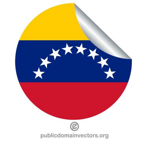 Adesivo com a bandeira da Venezuela