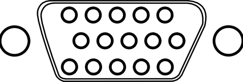 Conector VGA con 15 polos vector de la imagen