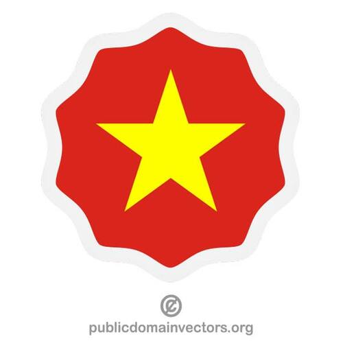 Bandeira do Vietname em adesivo