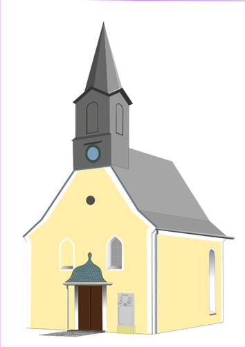 Dessin de vectoriel église de village