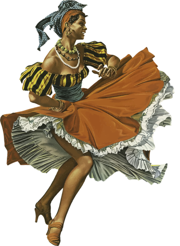 ビンテージ カリブ海踊る女性