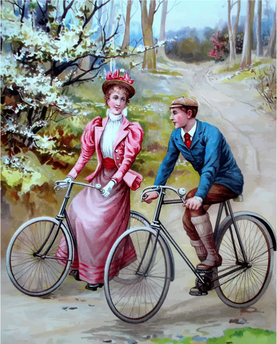 Pengendara sepeda vintage