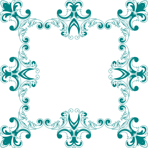 Leafy frame in green color