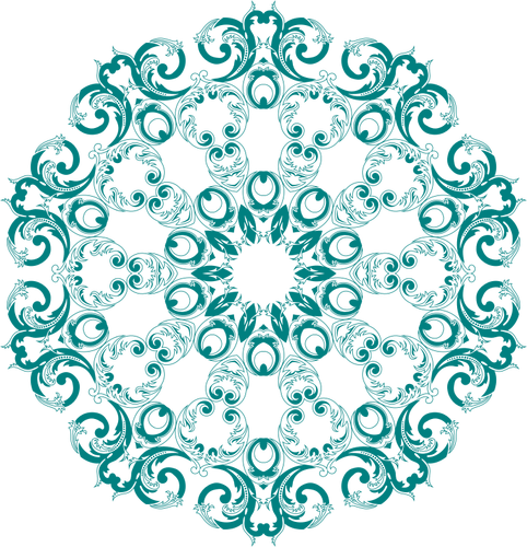 Desain lingkaran dengan bunga