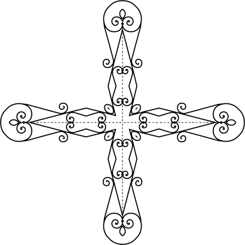 Salib geometris dekoratif