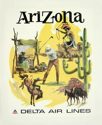 Vintage reizen poster Arizona
