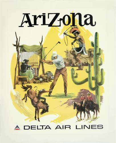 Vintage travel affisch Arizona