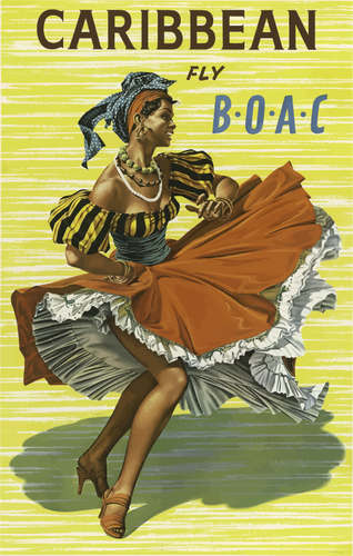 Caribbean travel poster