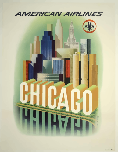 Chicago seyahat poster