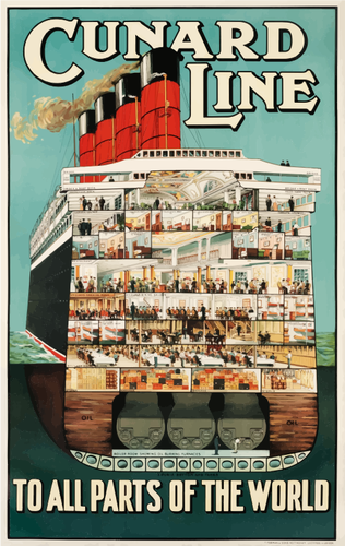 Cartel de barco crucero