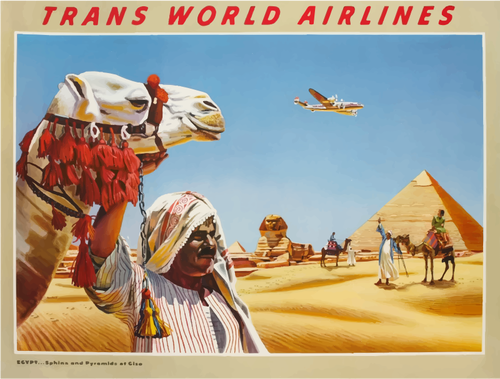 Vintage reise plakat av Egypt