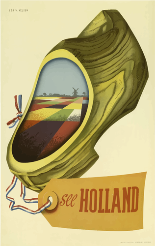 Imagen del vintage de viajes de Holanda