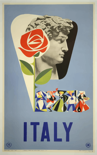 Cartel de viaje vintage Italiano