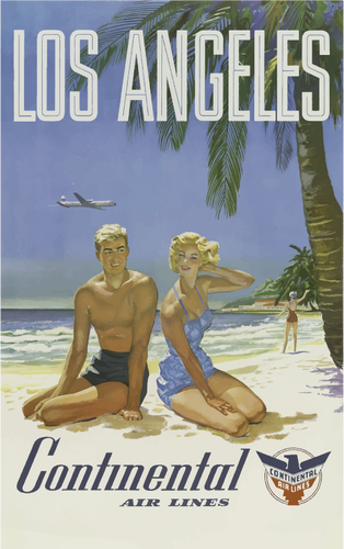 Vintage reise plakat for Los Angeles