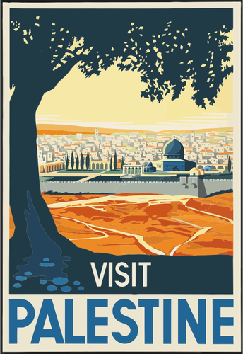 Affiche de voyage de la Palestine