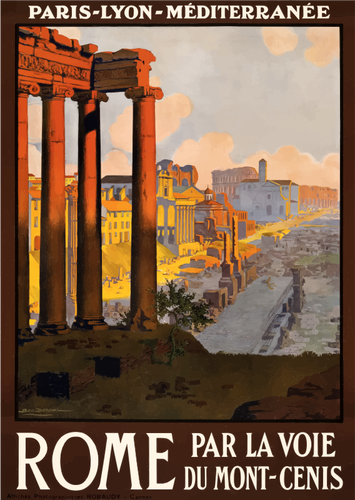 Tourist poster of Rome