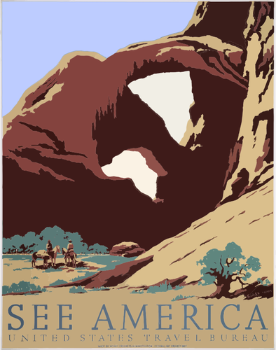 Se Amerika reise plakat