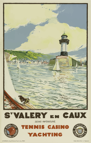 Affiche illustrée voyage vintage