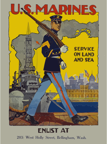 Vintage militære plakat