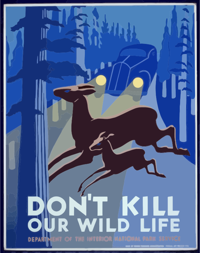Affiche promotion de préservation de la faune