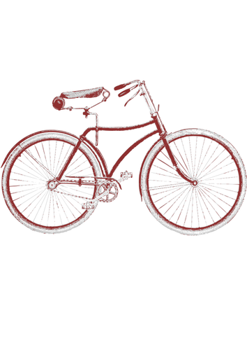 旧自行车矢量图像
