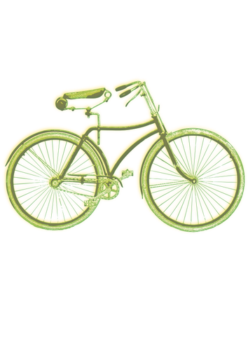 Grønn vintage sykkel