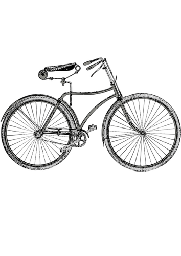 Vintage grå cykel
