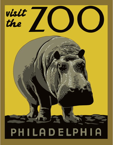 Philadelphia zoo affisch