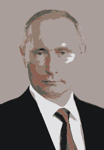 Vladimir Putin portrait vector clipart